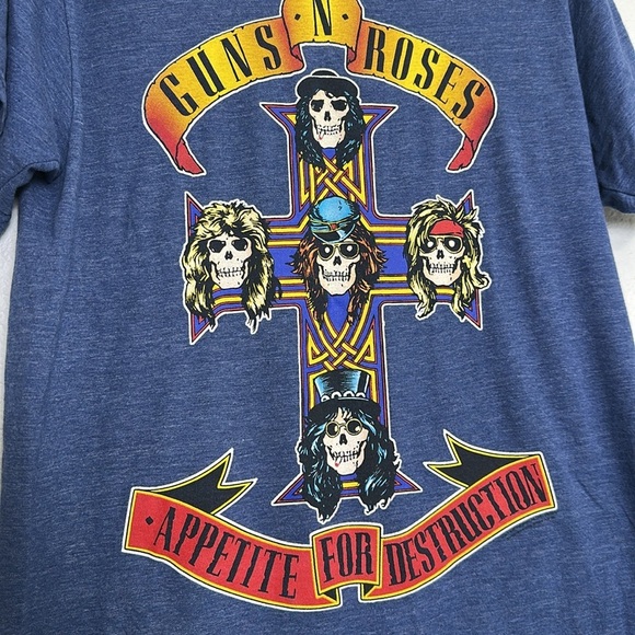 Bravado Guns N Roses Blue Short Sleeve Tee Size Medium - Picture 3 of 8